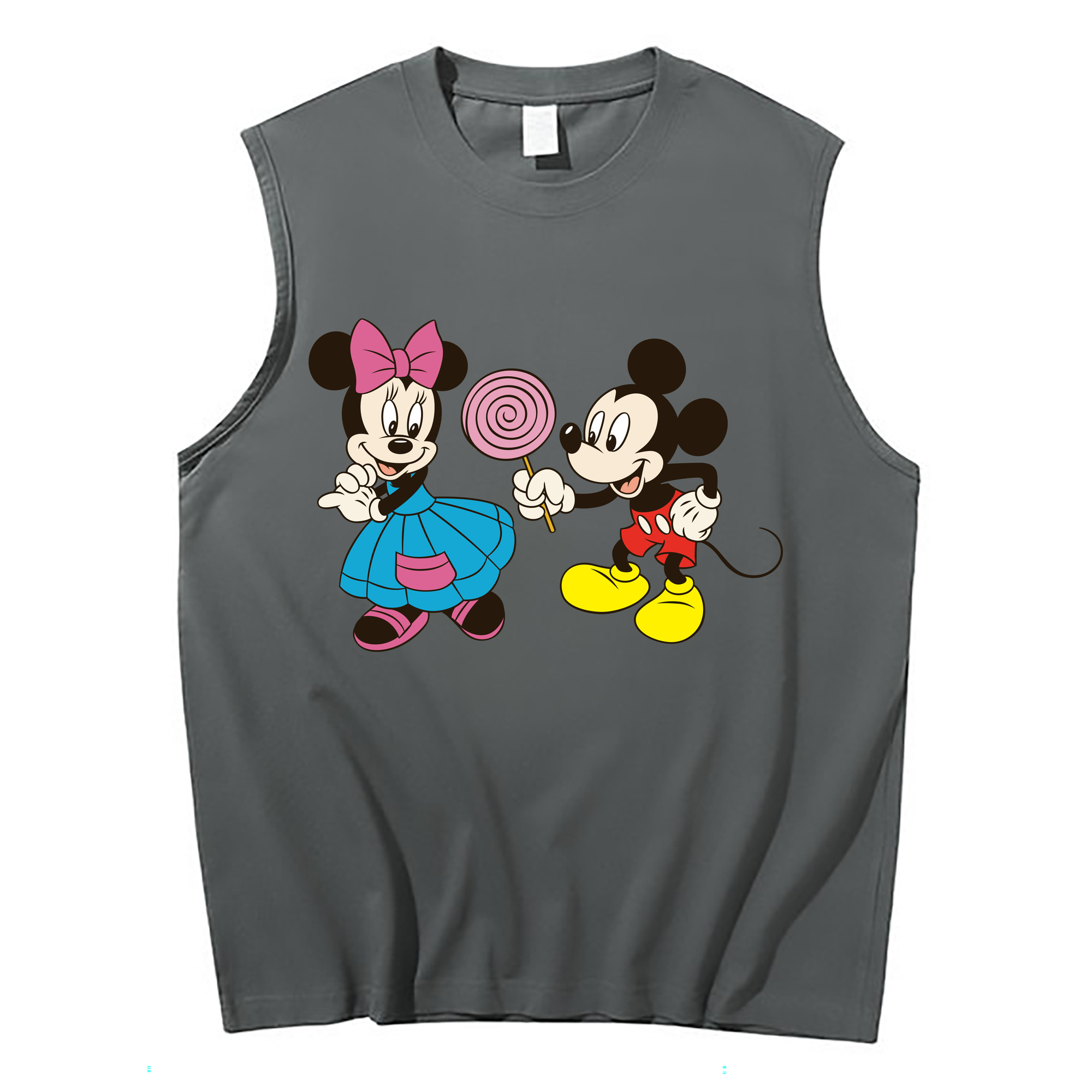 ミッキーマウス Mickey Mouse コットン100％タンクトップ（フロントプリント）